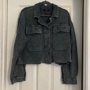 NWOT Forever 21 Soft Corduroy Green Jacket